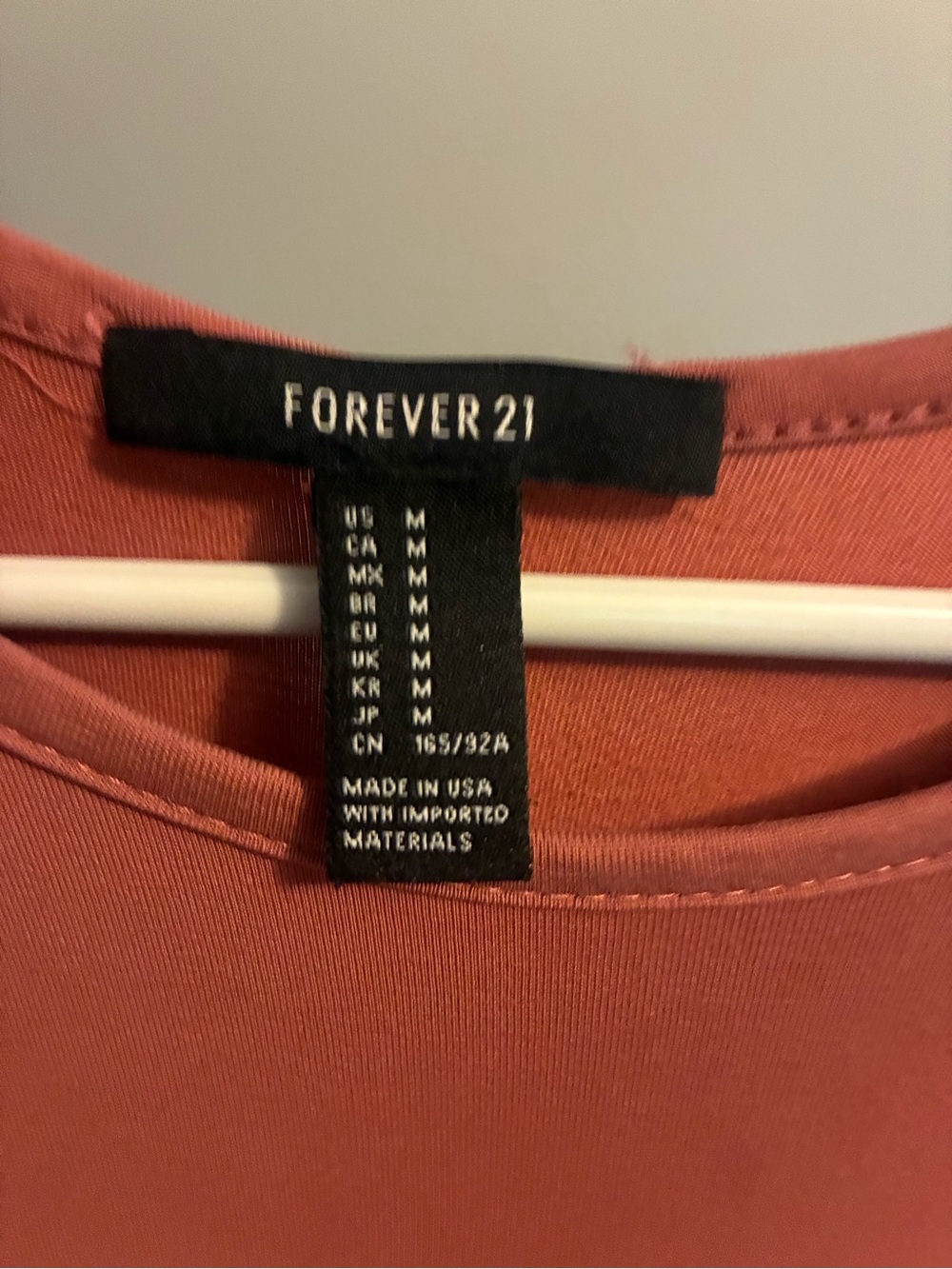 Forever 21 Dusty Rose Cold Shoulder Neck Top